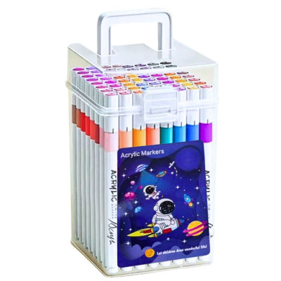 Набір маркерів 24кол. "JO" /AMH-222-24/ "Space" акрил plastic box (1/120)