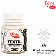 АКРИЛ для тканин "ROSA TALENT" /54/ Білий перламутр, 20 мл (1/140)