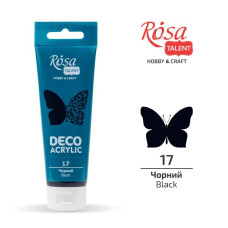 АКРИЛ для декору "ROSA TALENT" /17/ Чорний, матовий, 75 мл (1/4)