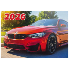Календар кишеньковий 2026 "ЕУ" /К-26/ "Червоне авто bmw" 100*70мм (50)
