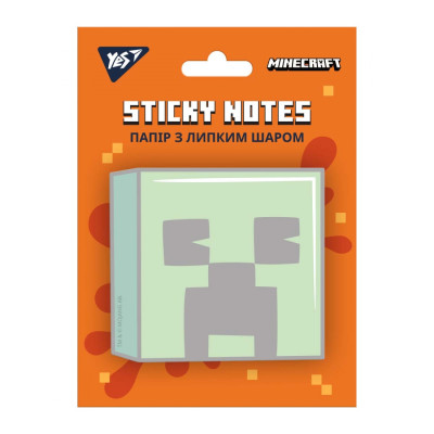 Папір для нотаток фігурний "Yes" /170322/ "Minecraft" з клейким шаром, 40арк. (1/12/144)