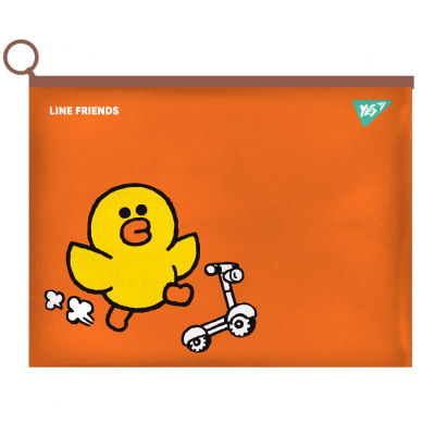 Папка-конверт з бігунком B6 "YES" /492094/ "Line Friends. Sally" (12/144)