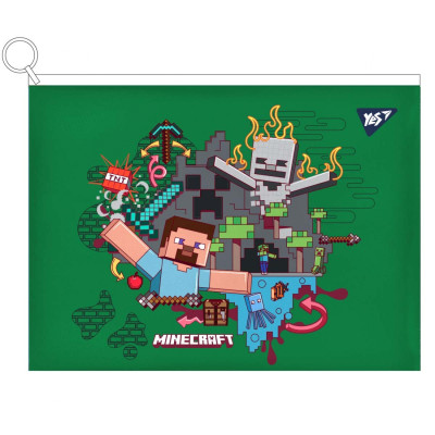 Папка-конверт з бігунком B6 "YES" /492092/ "Minecraft" (12/144)