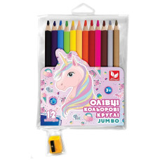 Олівці кольорові "Школярик" 12 кол. /312221007-UA/ круглі "Джамбо Unicorn Єдиноріг", чинка (1/12) Олівці кольорові "Школярик" 12 кол. /312221007-UA/ круглі "Джамбо Unicorn Єдиноріг", чинка (1/12)