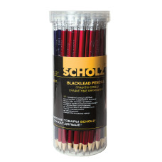 Олівець графітний "SCHOLZ" /127/ НВ,з гумкою, трикут., металік (уп.72шт.в тубі) кол.в асорт. (72/144/1728)