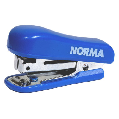 Степлер №10/4, 8арк. "NORMA" /4051N-06/ 27 мм,  з дестепл., синій (1/12/300)