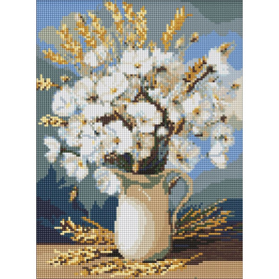 Алмазна мозаїка "Ідейка" /AMO20053/ "Білі маки і пшениця" 30*40см