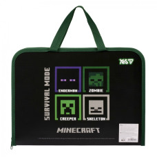 Папка-портфель на блискавці А4+ "Yes" /492168/ "Minecraft" з ткан. ручк. (1/12/48)