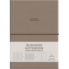 Блокнот А5/96 арк. "Школярик" Business /A5-7136Milk Chocolate/ == обкл.поліуретан м'яка, крем блок, 80г/м2 "Milk Chocolate" (1/12)