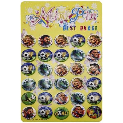 Значок /45-30-F/ пластик 30шт. "Футбол football" 45мм (1/120)