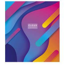 Зошит уч. "Genius" 48арк.== /3161L/ "Cloud colorful" УФ-лак (нейт) (10/100)