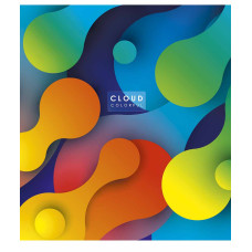Зошит уч. "Genius" 48арк.== /3161L/ "Cloud colorful" УФ-лак (нейт) (10/100)