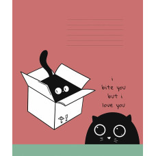 Зошит уч. "Genius" 12арк. == /3582L/ "Cat's life (Котяче життя)" виб.УФ-лак (нейт) (30/300)