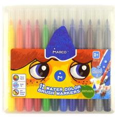 Фломастер-пензлик "Marco Super Washable" 12 кол. /1633-12PB/ (1/6/72) Фломастер-пензлик "Marco Super Washable" 12 кол. /1633-12PB/ (1/6/72)