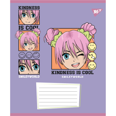 Зошит уч. "YES" 12арк.# /767658/ "Smiley World Cool" (25/500)