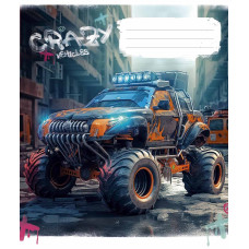 Зошит уч. "Школярик" 36арк.# /3283K/ "Monster trucks" ВД-лак (хлопчик) (20/120)