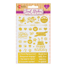 Набір фольгованих стікерів "Santi" /742562/ "Congratulation", золото, 2 арк. (1/10/500) Набір фольгованих стікерів "Santi" /742562/ "Congratulation", золото, 2 арк. (1/10/500)