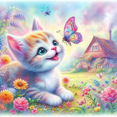 Алмазна мозаїка "Go to art" /177347/ "Чарівний момент" 25*25см на підрамнику 5D