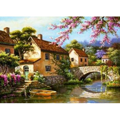 Алмазна мозаїка "Go to art" /187027/ "Country style" 30*40см на підрамнику