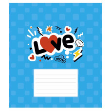 Зошит уч. "Star" 12арк.== /3364L/ "Love" виб.УФ-лак (дівчинка) (30/360)