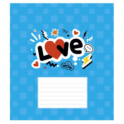 Зошит уч. "Star" 12арк.== /3364L/ "Love" виб.УФ-лак (дівчинка) (30/360)