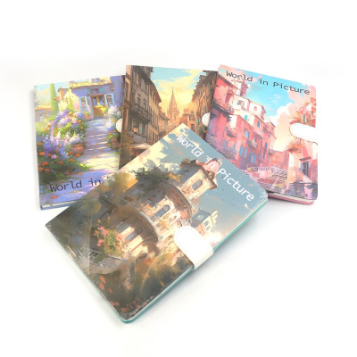 Блокнот А5/80арк "JO" /DSCN0725/ на кнопці "House"  мікс (1/12)