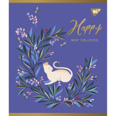 Зошит уч. "YES" 18арк.== /766829/ "Happy" мат. ВДЛ+ УФ-виб+Pantone Gold (10/200)