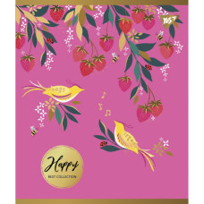 Зошит уч. "YES" 18арк.== /766829/ "Happy" мат. ВДЛ+ УФ-виб+Pantone Gold (10/200)