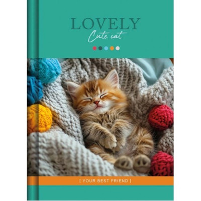 Блокнот А6/176арк. "Рюкзачок" /ТП-10/ «CUTE CAT», тв. лам.обкл., # 60г/м2, мікс (1/10)