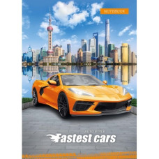 Блокнот А7/48арк. "Рюкзачок" /ЗК-29/ серія "CARS" карт. обкл., # 60г/м2, клеєний зверху, мікс (1/40)