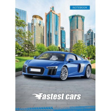 Блокнот А6/32арк. "Рюкзачок" /ЗК-16/ # серія "CARS" карт.обкл., блок офс, СКОБА, мікс (1/100)