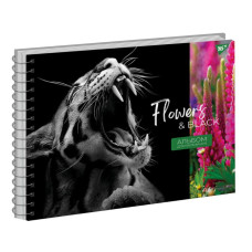 Альбом для малювання А4/20арк. "YES" /130550/ "Flowers&Black" на спіралі виб.гібрід.лак, 120г/м2 (3/108) Альбом для малювання А4/20арк. "YES" /130550/ "Flowers&Black" на спіралі виб.гібрід.лак, 120г/м2 (3/108)