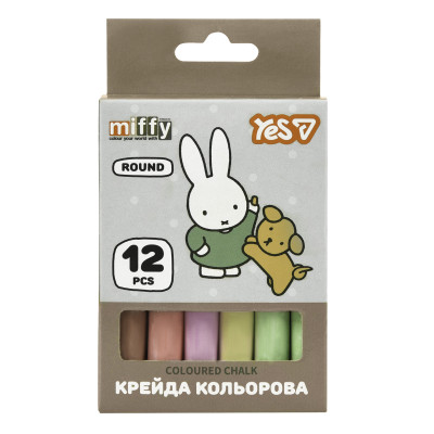 Крейда кольорова 12 шт. "YES" /400564/ "Miffy" кругла (1/24)