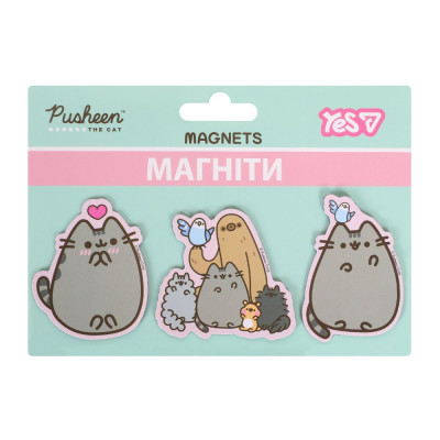 Магніти фігурні "YES" /708547/   "Pusheen", 3 шт (1/10/500)