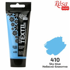 АКРИЛ для тканин "ROSA TALENT" /410/ Небесно-блакитна, 60мл (1/4)