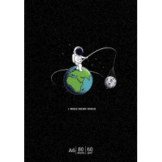 Блокнот "Student" /A6-GB-080-830K/ # білий блок, картон, склейка,60г/м2 (8/160
