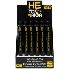 Ручка кулькова автомат "YES" /412288/ "Не ускладнюй!" 0,7 мм, синя (36)
