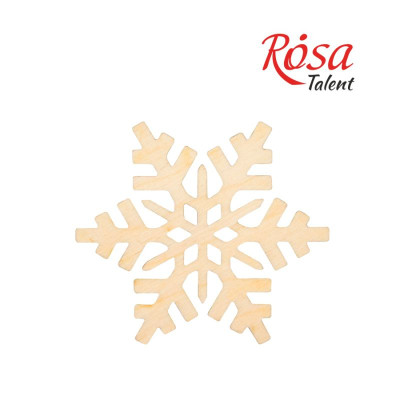 Заготовка "Rosa Talent" "Сніжинка 10" /260/ 4шт, фанера, Д:8см