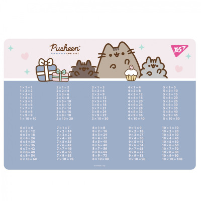Підкладка настільна "YES" /492324/ "Pusheen" табл. англ., фіолетова (1/10/200)