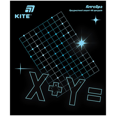 Зошит уч. "Kite" 48арк.# /K26-240-3/ ПРЕДМЕТКА софт тач+УФ, Lumen, алгебра (10/200)