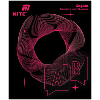 Зошит уч. "Kite" 48арк.== /K26-240-8/ ПРЕДМЕТКА софт тач+УФ, Lumen, англійська мова (10/200)