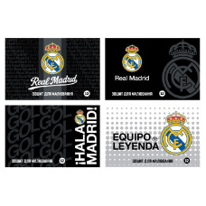 Зошит для малювання А4/12арк. "Kite" /RL26-241/  скоба, софт тач + УФ лак, FC Real Madrid (20/160)