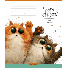 Зошит уч. "Школярик" 18арк.= /3778L/ КотоСтрофа ВД-лак (нейт) (25/250)