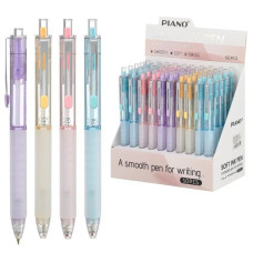 Ручка масляна автомат "PIANO" /PT-025/ синя 50PC/BOX (50)