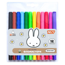 Фломастери "YES" 12 кол. /650604/ Miffy (1/12/192)