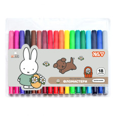 Фломастери "YES" 18 кол. /650605/ Miffy (1/12/144)