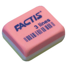 Гумка "FACTIS" /3LINES/ прямокутна (30/750)