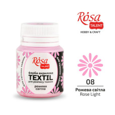 АКРИЛ для тканин "ROSA" /408/ Рожевий, 20 мл (1/140)