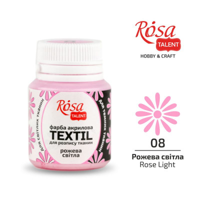 АКРИЛ для тканин "ROSA" /408/ Рожевий, 20 мл (1/140)