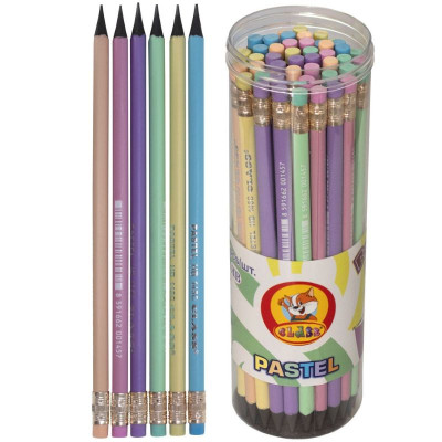 Олівець графітний "CLASS" /145C/ НВ, з гумкою, трикут., PASTEL, (уп.48шт.в тубі) (48/288/1728)